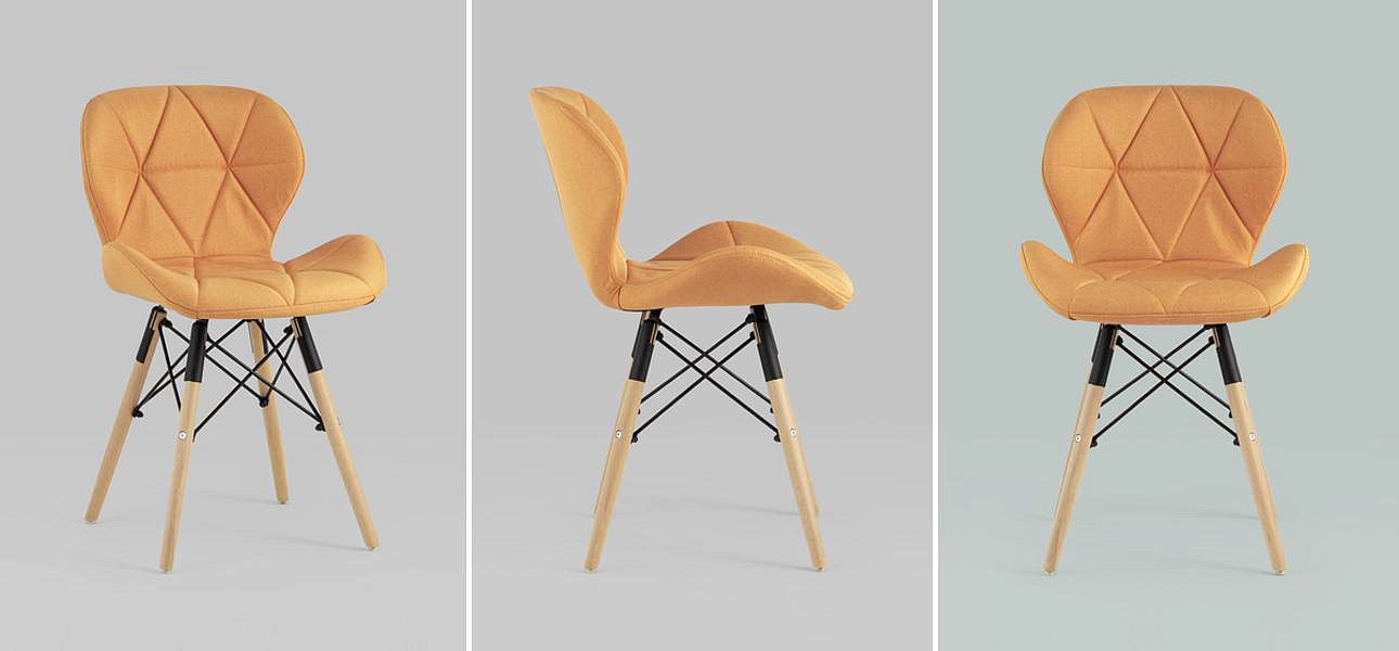 Стул Jeroen Chair Рогожка Оранжевый Цвет - Loft-Concept в Брянске