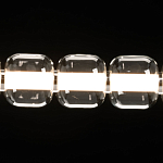 Люстра линейная с 6-ю прозрачными стеклянными плафонами округлой формы HANDLE GRAPE варинант исполнения - 5 | Loft Concept в Брянске