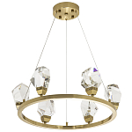 Подвесная круглая люстра с хрустальными плафонами Esme Crystal Brass Ring Chandelier варинант исполнения - 2 | Loft Concept в Брянске