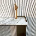 Консоль прямоугольная с основанием чёрного и золотого цвета Wrap варинант исполнения - 3 | Loft Concept в Брянске