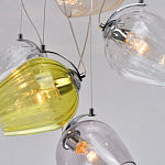 Люстра каскадная с 9-ю разноцветными стеклянными плафонами Kaleido варинант исполнения - 7 | Loft Concept в Брянске