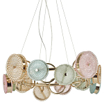 Люстра с плафонами из разноцветного стекла Glass Peonies варинант исполнения - 1 | Loft Concept в Брянске