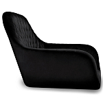 Барный стул со спинкой и подлокотниками на 4-х металлических ножках Douglas Rhombus Черный Велюр варинант исполнения - 2 | Loft Concept в Брянске