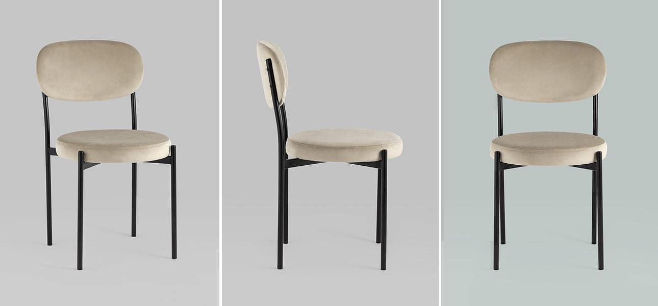 Стул Alfie Chair Молочный Велюр Стул Alfie Chair Молочный Велюр - Loft-Concept в Брянске