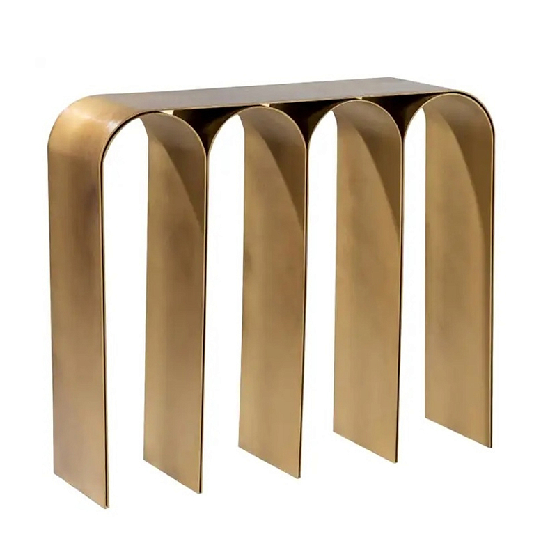 Консоль округлой формы бронзового цвета Gold Arch Золотой Консоль округлой формы бронзового цвета Gold Arch Золотой в Брянске | Loft Concept