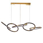 Люстра подвесная золотая в форме изогнутых колец Curved Rings варинант исполнения - 1 | Loft Concept в Брянске