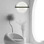 Светодиодный подвесной светильник круглой формы с металлическим черным каркасом Marble Glow варинант исполнения - 6 | Loft Concept в Брянске