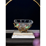 Чаша квадратная из прозрачного стекла с фигурками разноцветных птиц Eden Garden варинант исполнения - 2 | Loft Concept в Брянске