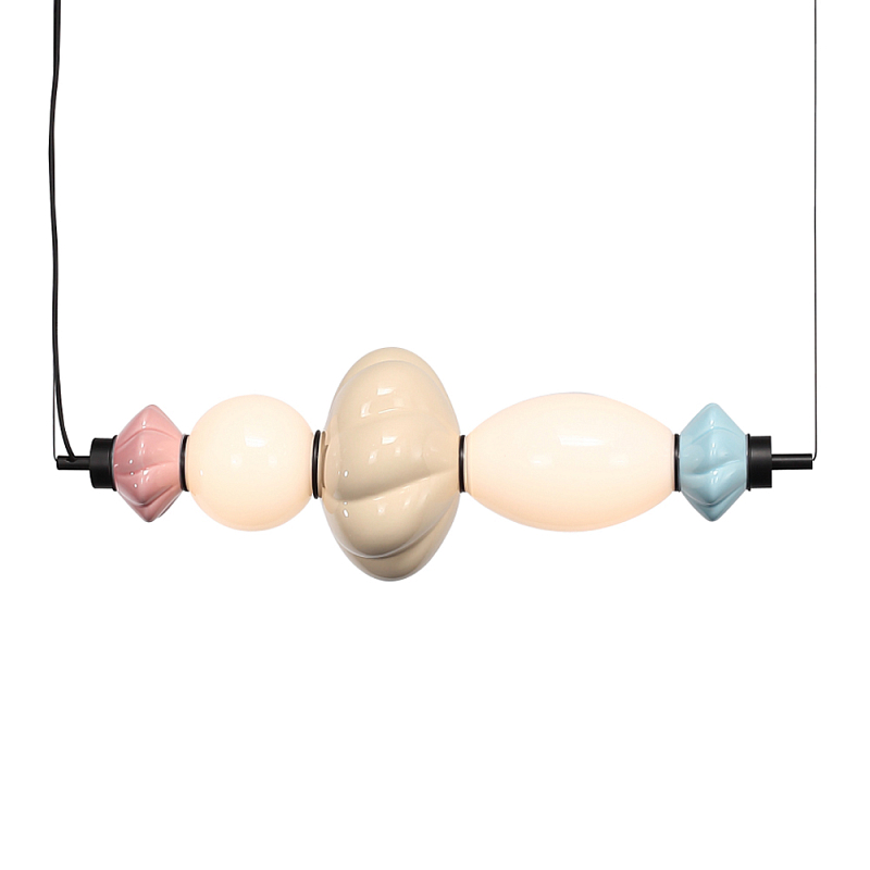 Подвесной светильник фигруный с керамическими элементами 18W LED Fragrant Light Зеленый Голубой Розовый в Брянске | Loft Concept 