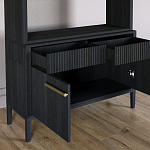 Стеллаж Primo с ящиками Черный дуб  варинант исполнения - 6 | Loft Concept в Брянске