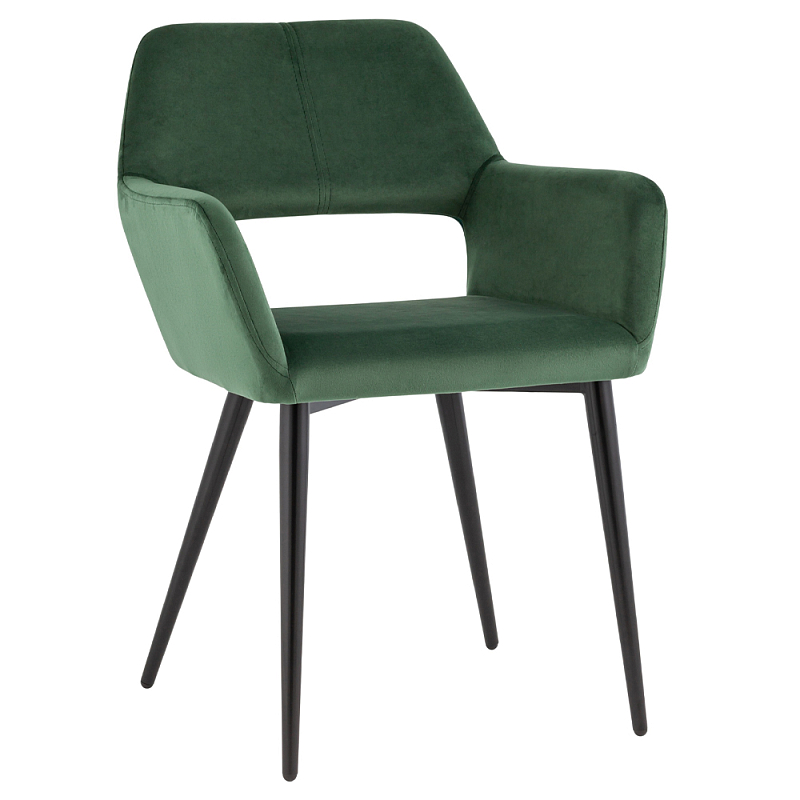 Стул с подлокотниками зеленый NEASAN STOOL Зеленый Черный Стул с подлокотниками зеленый NEASAN STOOL Зеленый Черный в Брянске | Loft Concept