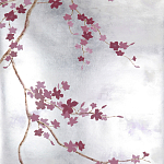 Обои ручная роспись Cherry Tree Special Colourway on Sterling Silver gilded paper варинант исполнения - 2 | Loft Concept в Брянске