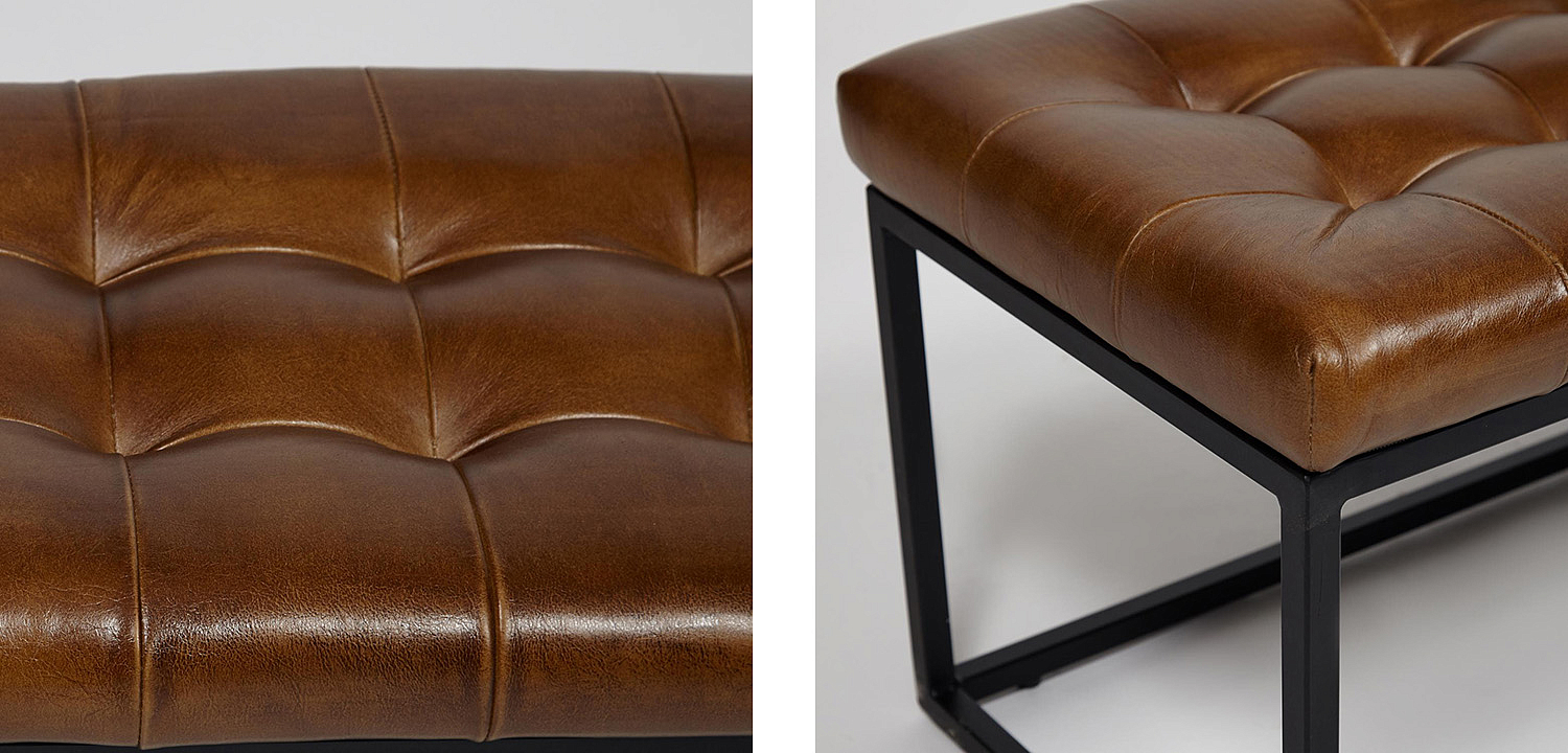 Банкетка Buffalo Leather Industrial Banquette Банкетка Buffalo Leather Industrial Banquette - Loft-Concept в Брянске