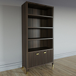 Книжный Стеллаж Elsa Dreams Walnut с задней стенкой варинант исполнения - 1 | Loft Concept в Брянске