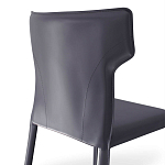 Стул серый из искуственной кожи на 4-х ножках Enigma Gray варинант исполнения - 2 | Loft Concept в Брянске