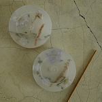 Круглая подставка под благовония из эпоксидной смолы с цветами белая Epoxy Resin Flowers Incense Stand White варинант исполнения - 3 | Loft Concept в Брянске