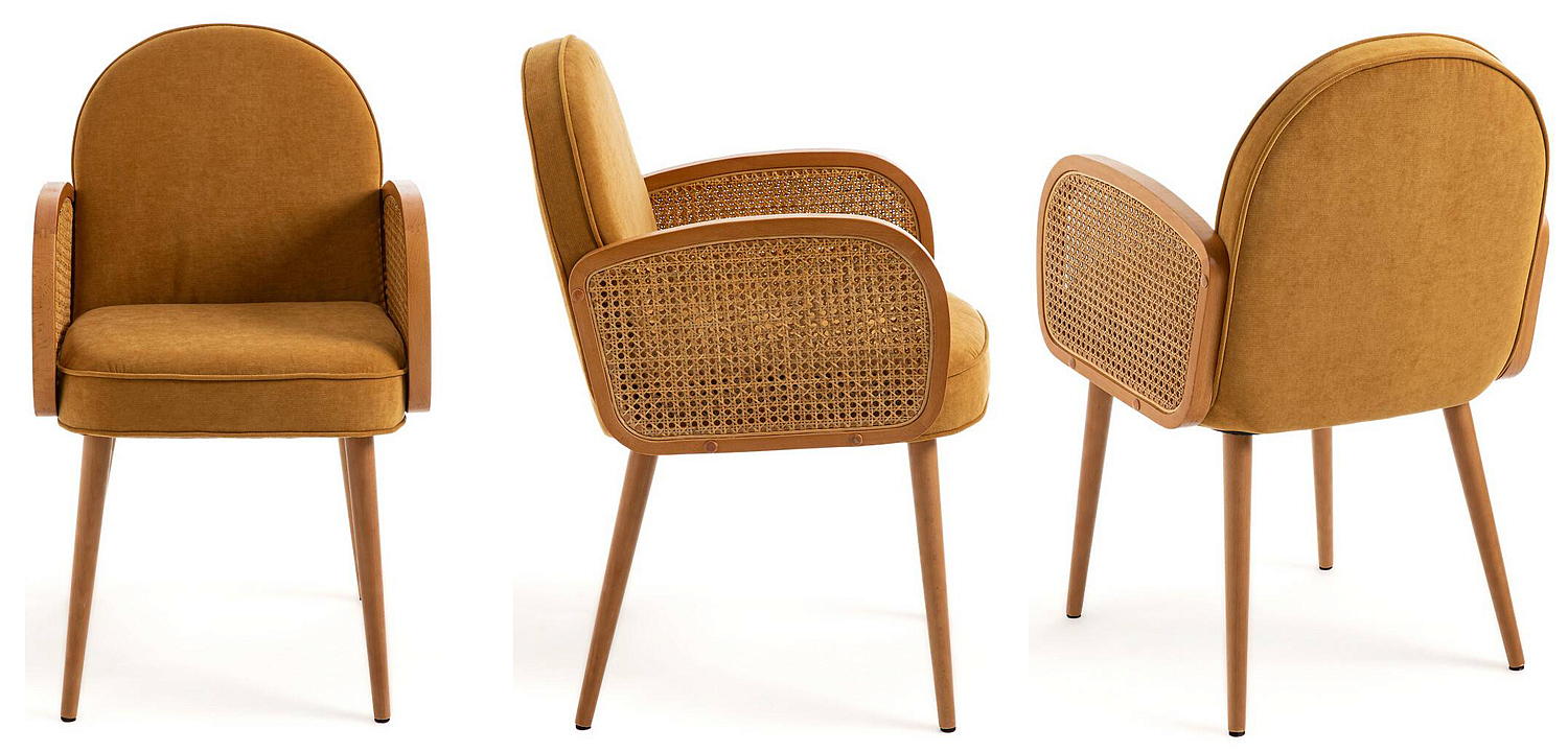 Стул Morten Wicker Mustard Chair Стул Morten Wicker Mustard Chair - Loft-Concept в Брянске