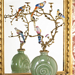 Фарфоровый подсвечник с бронзовым декором Eden Garden варинант исполнения - 5 | Loft Concept в Брянске