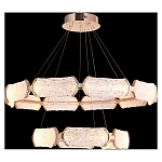 Люстра с 2-мя кольцами с текстурным природным рисунком IceFlame варинант исполнения - 5 | Loft Concept в Брянске