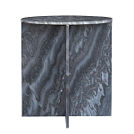 Столик кофейный с столешницей из черного мрамора Compact Black Marble Table варинант исполнения - 3 | Loft Concept в Брянске