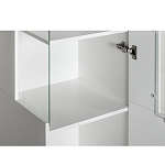 Шкаф-витрина белая с полками и стеклянной дверью Strict Lines варинант исполнения - 3 | Loft Concept в Брянске