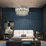 Круглая люстра с хрустальными подвесками на золотистом каркасе Gorgeous Crystal Light варинант исполнения - 14 | Loft Concept в Брянске