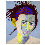 Картина с вышивкой Портрет wall panel People with the yellow ear 2 варинант исполнения - 3 | Loft Concept в Брянске