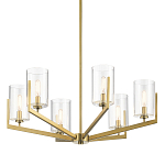 Люстра с 6-ю прозрачными цилиндрическими плафонами Kichler варинант исполнения - 1 | Loft Concept в Брянске