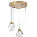 Каскадная люстра с 5-ю хрустальными плафонами Esme Crystal Brass Chandelier варинант исполнения - 3 | Loft Concept в Брянске