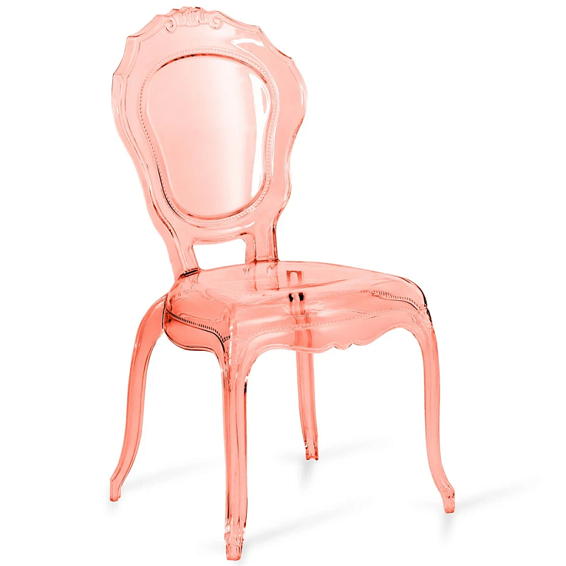 Прозрачный стул розовый LOUIS GHOST CHAIR Pink Розовый в Брянске | Loft Concept 