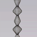 Торшер светодиодный с плетеным металлическим каркасом Metal Interweaving варинант исполнения - 2 | Loft Concept в Брянске