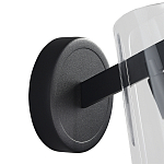 Бра конусообразной формы из прозрачного акрила и черной стали Glass Cylinder Black варинант исполнения - 3 | Loft Concept в Брянске