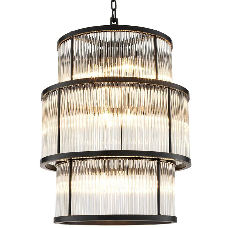 Люстра Chandelier Palmera Bronze Темная бронза Прозрачное Стекло Люстра Chandelier Palmera Bronze Темная бронза Прозрачное Стекло в Брянске | Loft Concept