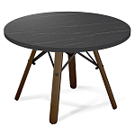 Стол журнальный c круглой столешницей на четырех коричневых ножках Charm Coffee Table варинант исполнения - 1 | Loft Concept в Брянске