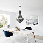 Люстра каплевидной формы украшенная серыми бусинами Wooden Beads Grey Chandelier варинант исполнения - 2 | Loft Concept в Брянске