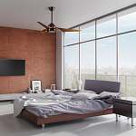 Потолочный вентилятор с тремя угловатыми лопастями Kichler варинант исполнения - 5 | Loft Concept в Брянске