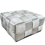 Пуф плетеный велюровый светло-бежевый  Soft Wicker Pouf варинант исполнения - 1 | Loft Concept в Брянске