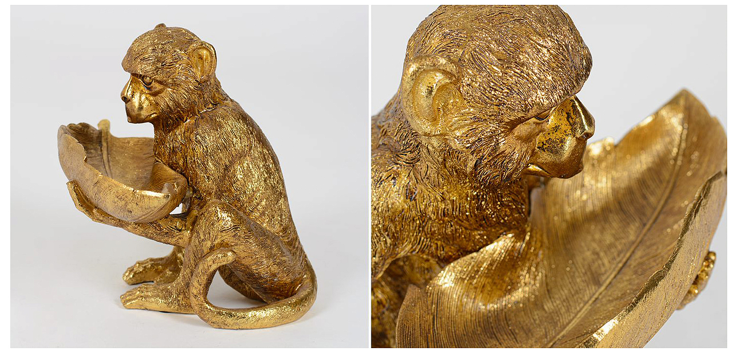 Статуэтка Golden Monkey with Leaf Статуэтка Golden Monkey with Leaf - Loft-Concept в Брянске