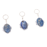 Зеркало брелок карманное двухстороннее из натурального камня Лазурит Stone Mirrors варинант исполнения - 4 | Loft Concept в Брянске