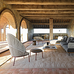 Дизайнерское уличное кресло с веревочной спинкой PETALO Armchair варинант исполнения - 7 | Loft Concept в Брянске