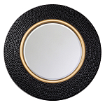 Зеркало в черной фактурной раме с золотым кантом Summon the Light варинант исполнения - 1 | Loft Concept в Брянске