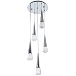 Люстра капли Acrylic Droplet Five Chrome Chandelier варинант исполнения - 1 | Loft Concept в Брянске