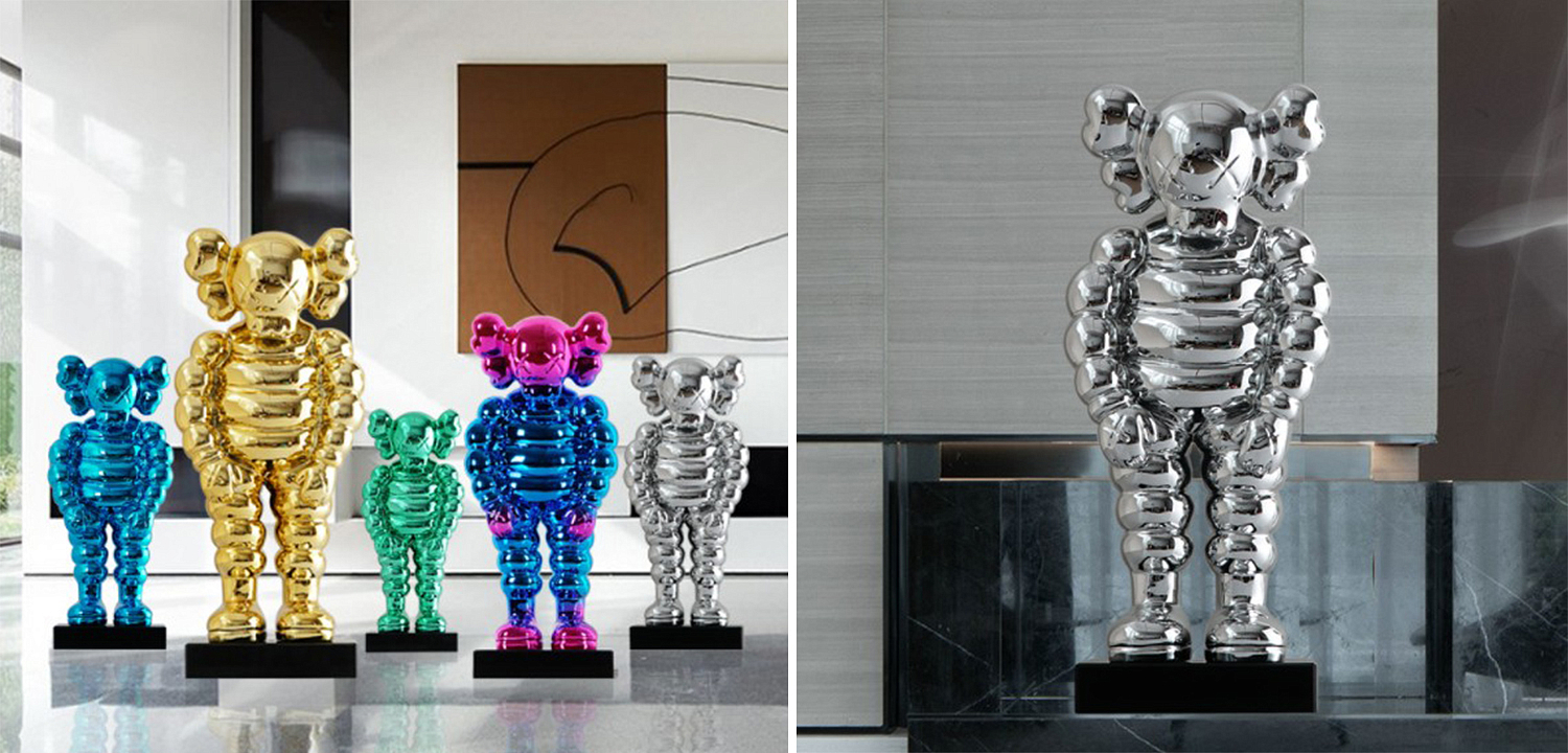 Статуэтка KAWS Bowed Down Silver on stand Статуэтка KAWS Bowed Down Silver on stand - Loft-Concept в Брянске