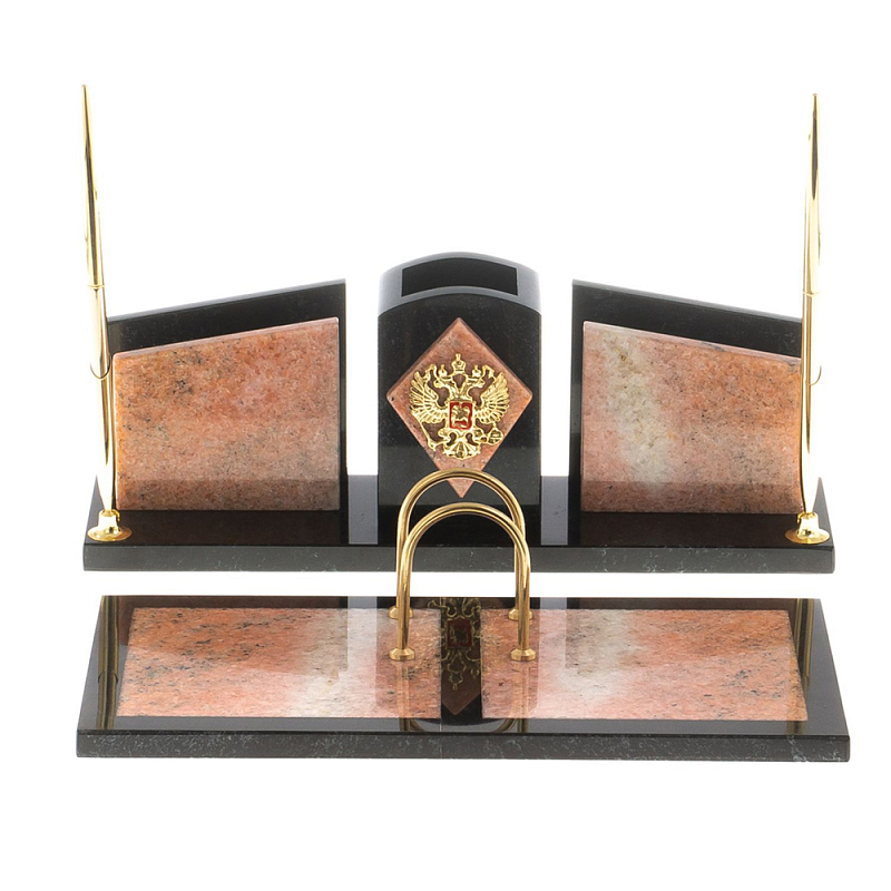 Настольный письменный набор из розового мрамора Marble Accessory Розовый Черный Настольный письменный набор из розового мрамора Marble Accessory Розовый Черный в Брянске | Loft Concept