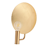 Бра с золотым круглым отражателем и открытой лампой Sun Glow Disc варинант исполнения - 2 | Loft Concept в Брянске