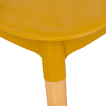 Пластиковый стул на ножках из массива бука Ferret Spiral Mustard варинант исполнения - 5 | Loft Concept в Брянске