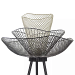 Торшер с трехъярусным плафоном из металлической сетки Metal Mesh Floor Lamp варинант исполнения - 5 | Loft Concept в Брянске