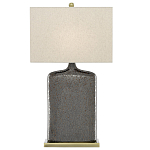 Настольная лампа керамическая с тканевым прямоугольным абажуром Flask варинант исполнения - 2 | Loft Concept в Брянске