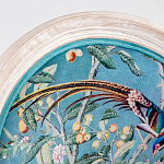 Стул из массива бука бирюзовый с изображением птиц и цветов Turquoise Beige Chinoiserie Birds Garden Chair варинант исполнения - 3 | Loft Concept в Брянске