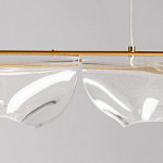 Люстра линейная с 3-мя белыми волнистыми плафонами Wave Line варинант исполнения - 9 | Loft Concept в Брянске